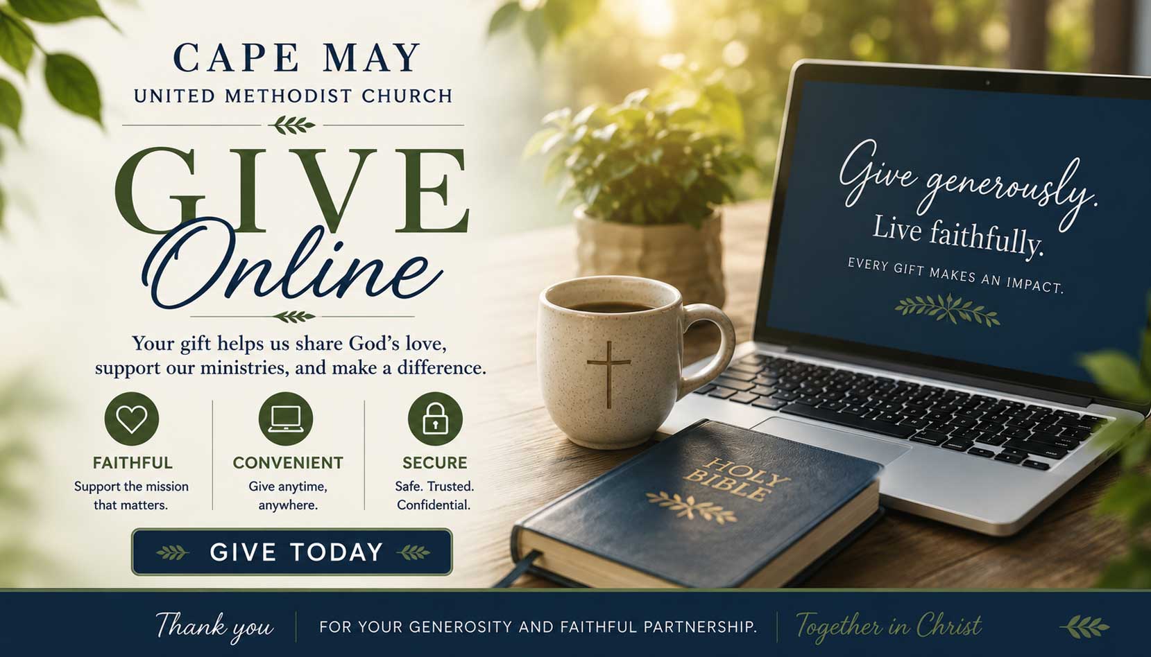 Give online to Cape May United Methodist Church